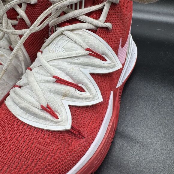 NIKE KYRIE 5 ID CUSTOM RED PINK VDAY COLOR WAY AV7917-991 Rare MENS SIZE 7.5 EUC - Picture 3 of 9